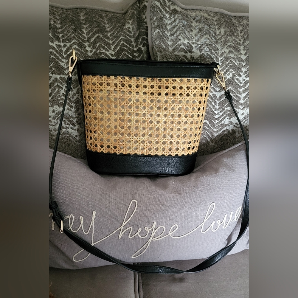 Black and Tan Woven Women's Bag